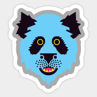 Panda Face Blue Sticker